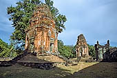 Bakong temple - ancillary towers around the base of the main pyramid